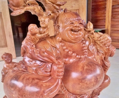 Phật di lặc bao tiền - Nu hương - 65x60x35