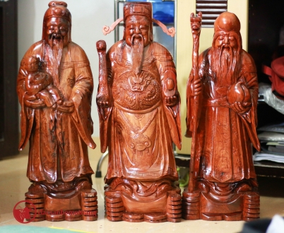 Phúc lộc thọ - Gỗ Hương - Cao 60